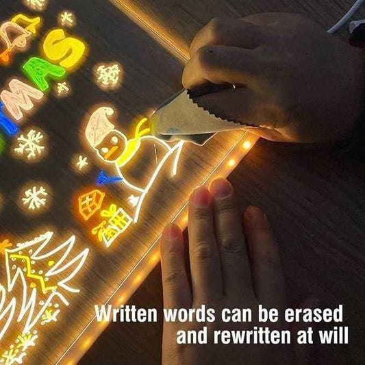 3D LED Light Glass Acrylic Writing pad - Harappakart