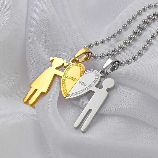 Lover Heart 2 Piece Joining Couple Pendants