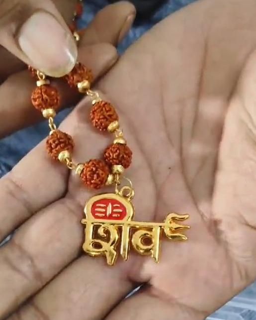 Rudraksha Mala with shiv pendant - Harappakart