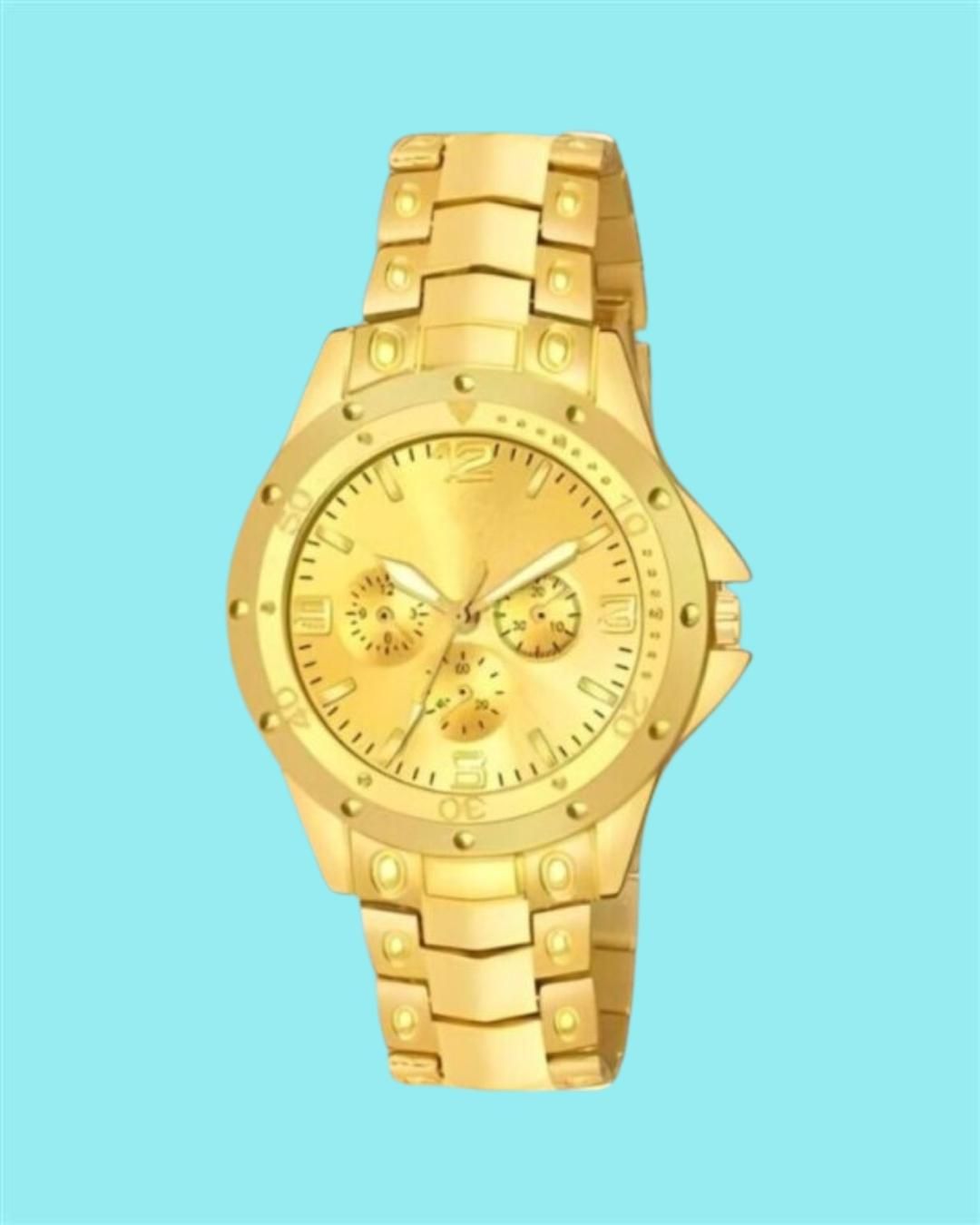 Men's Golden Stainless Steel Watches -