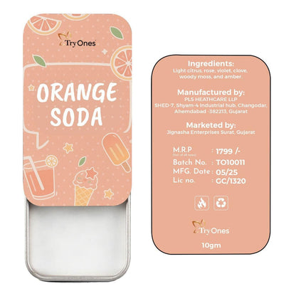 Orange Soda Solid Perfume 10 gm Pack of 1 -