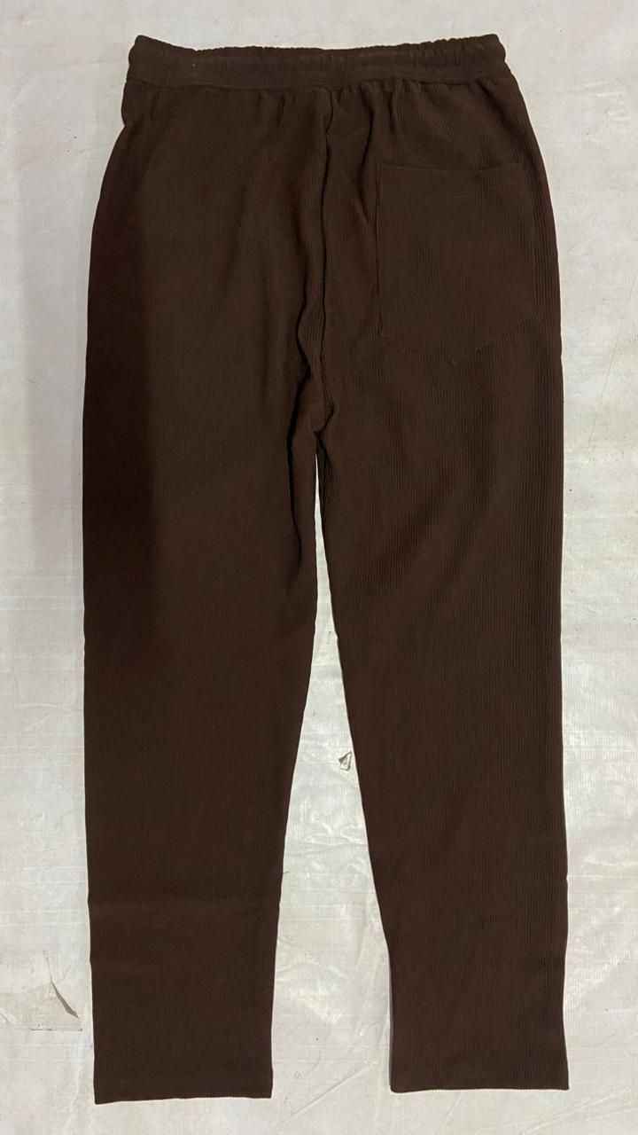 Men's Brown Loose Fit Corduroy Cargo Style Trouser