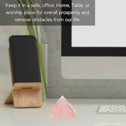 Rose Quartz Pyramid for Positive Energy - Harappakart