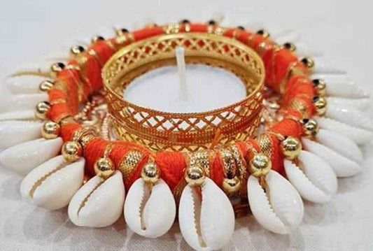 Cowrie Shell Design Tealight Holder Pack of 2