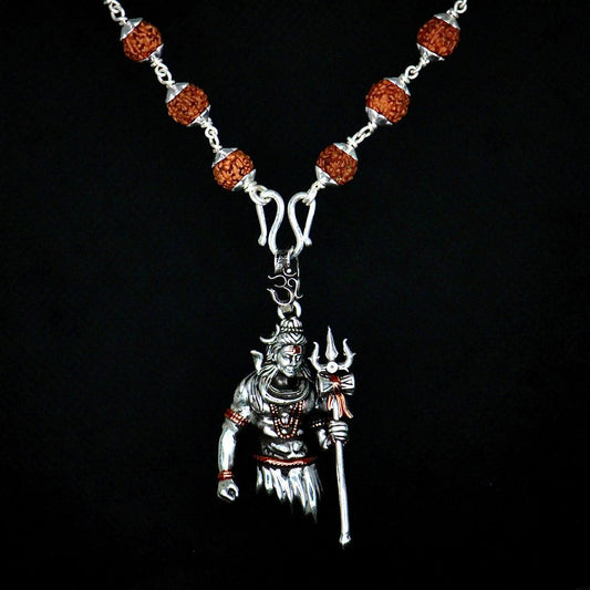 Rudraksha Shivji Pendant With Chain - Harappakart