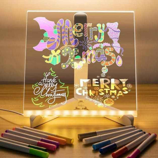 3D LED Light Glass Acrylic Writing pad - Harappakart