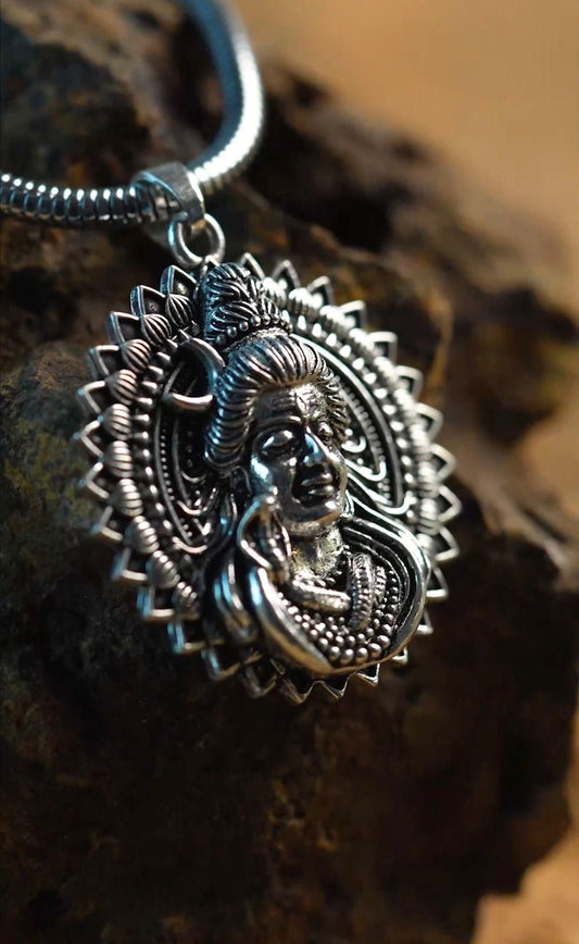 Lord Shiva Pendant with Snake Chain - Harappakart
