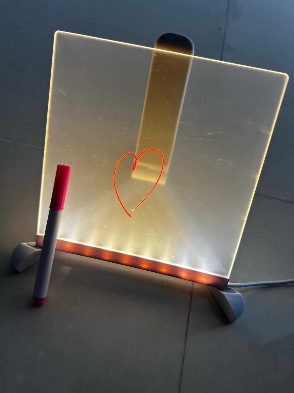 3D LED Light Glass Acrylic Writing pad - Harappakart