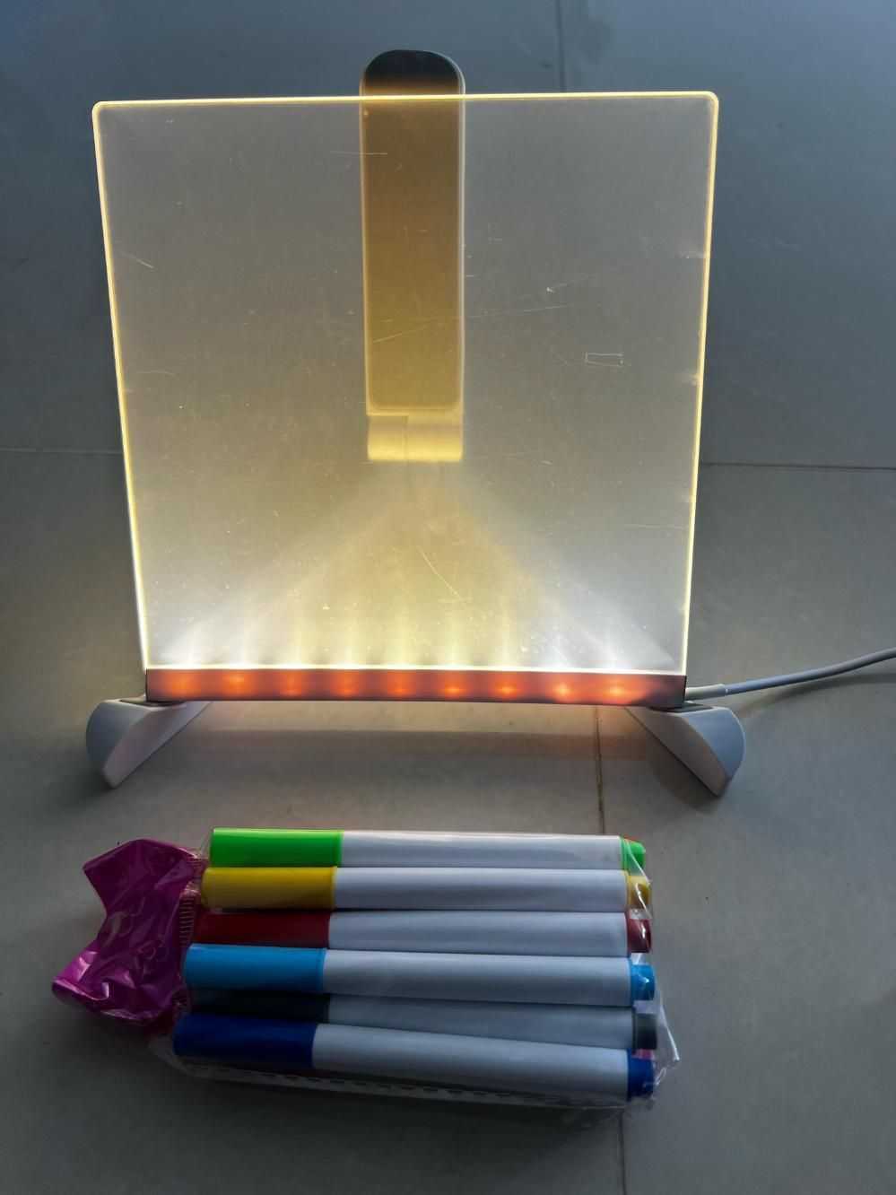 3D LED Light Glass Acrylic Writing pad - Harappakart