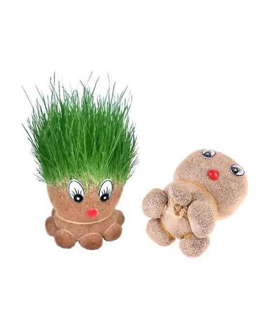 Octopus Grass Doll Grow Bag Pots - Harappakart
