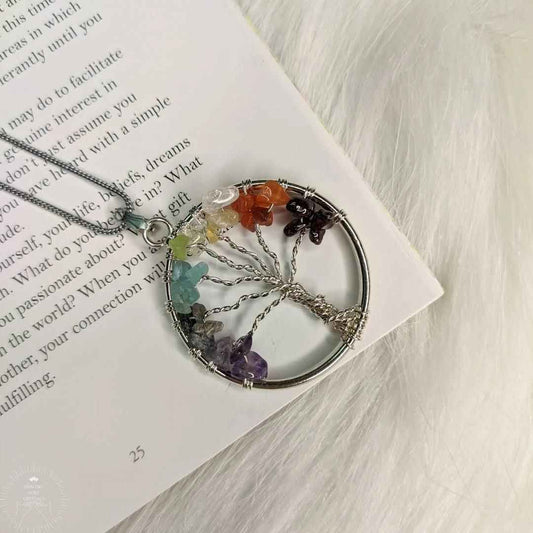 Tree of Life with 7 Chakra for Expansion of Consciousness Pendant with chain - Harappakart