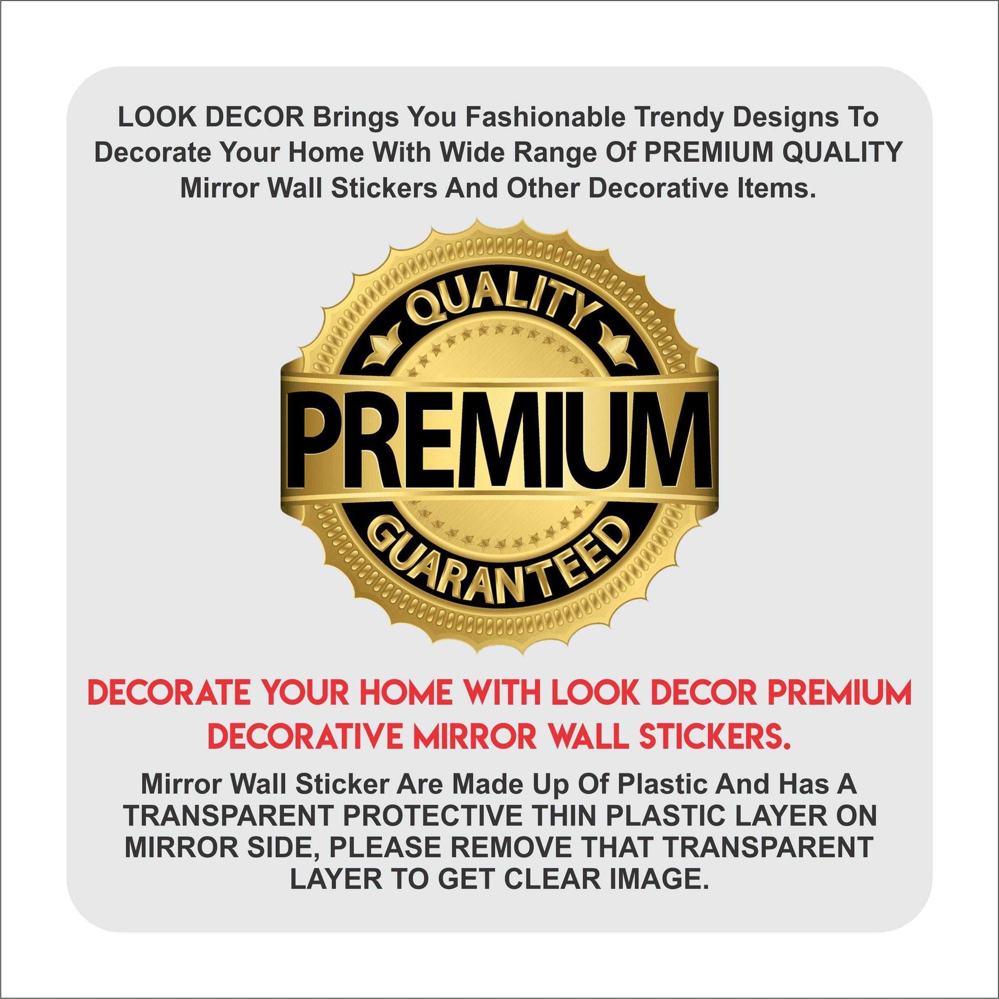 3D Acrylic Mirror Wall Sticker Decoration - Harappakart